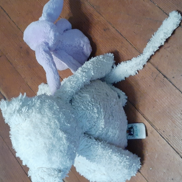 Jellycat Bashful Lilac Bunny and Cat Stuffed Animal Soft Plush - Picture 6 of 7